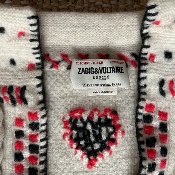 Zadig & Voltaire Amanda sweater S cashmere/ merino  pullover - Picture 2 of 11